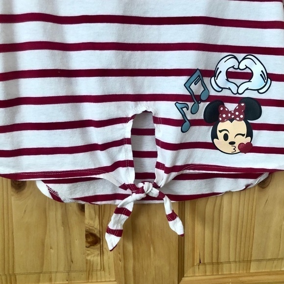 Vintage Disney Destinations scoop neck tie front crop tee M - Picture 5 of 10